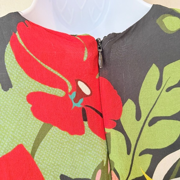 Farm Rio Anthropologie Floral Maxi Dress Black Red VNeck Long Sleeve Small Boho - Picture 16 of 16